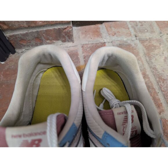 New Balance Shoe Mens 12 Gray/White/Light Blue ML574ERF Essentials Sneaker - Picture 9 of 12